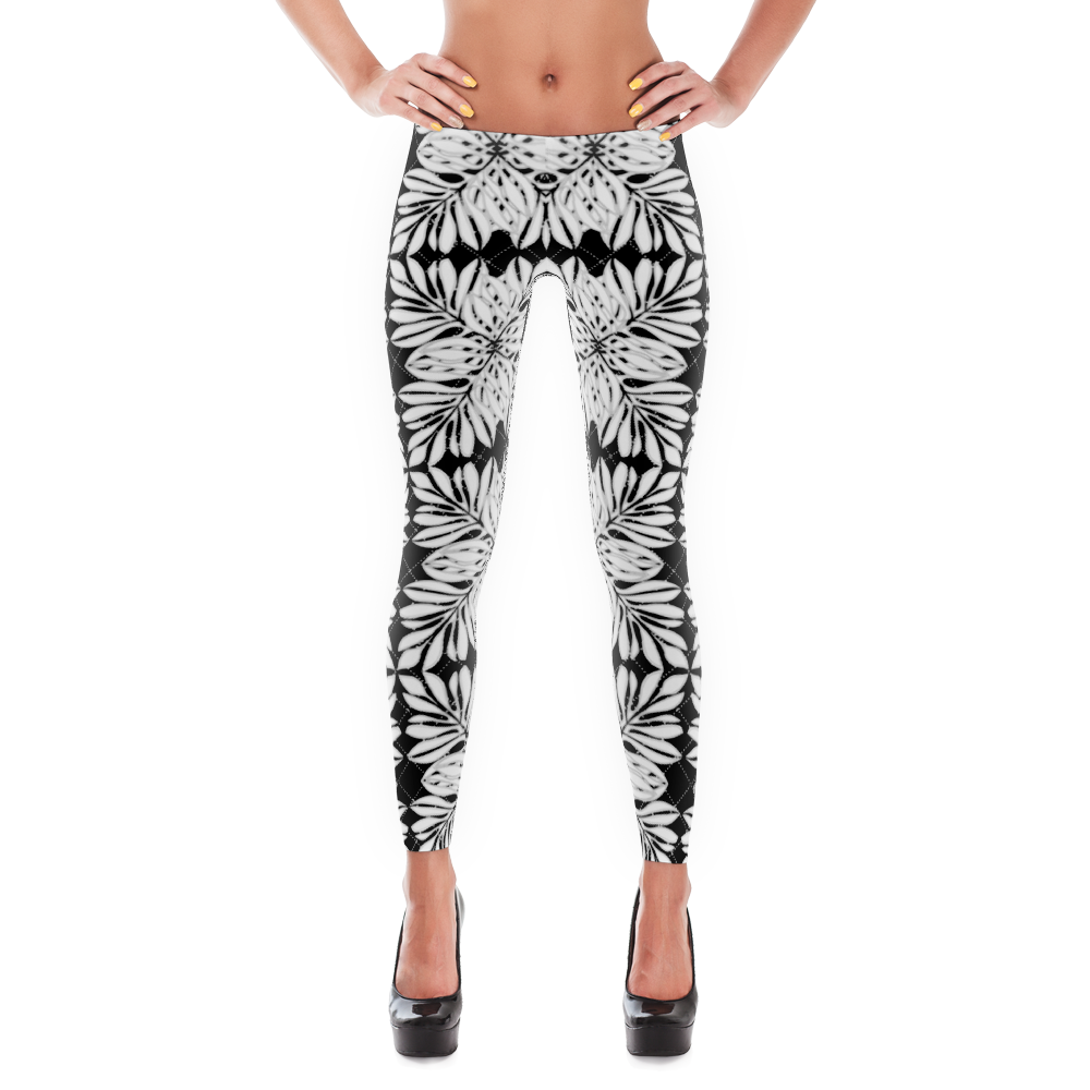 B&W Leggings - Island Leaf