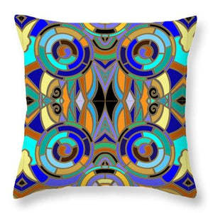Square Throw Pillow-Stained Glass