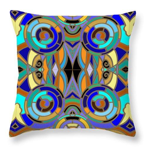 Square Throw Pillow-Stained Glass